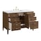 James Martin Vanities 48'' Vanity, Mid Century Walnut w/ 3 CM White Zeus Quartz Top 485-V48-WLT-3WZ - alternate 4